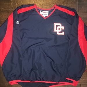DC MLB authentic baseball fleece navy blue & red
